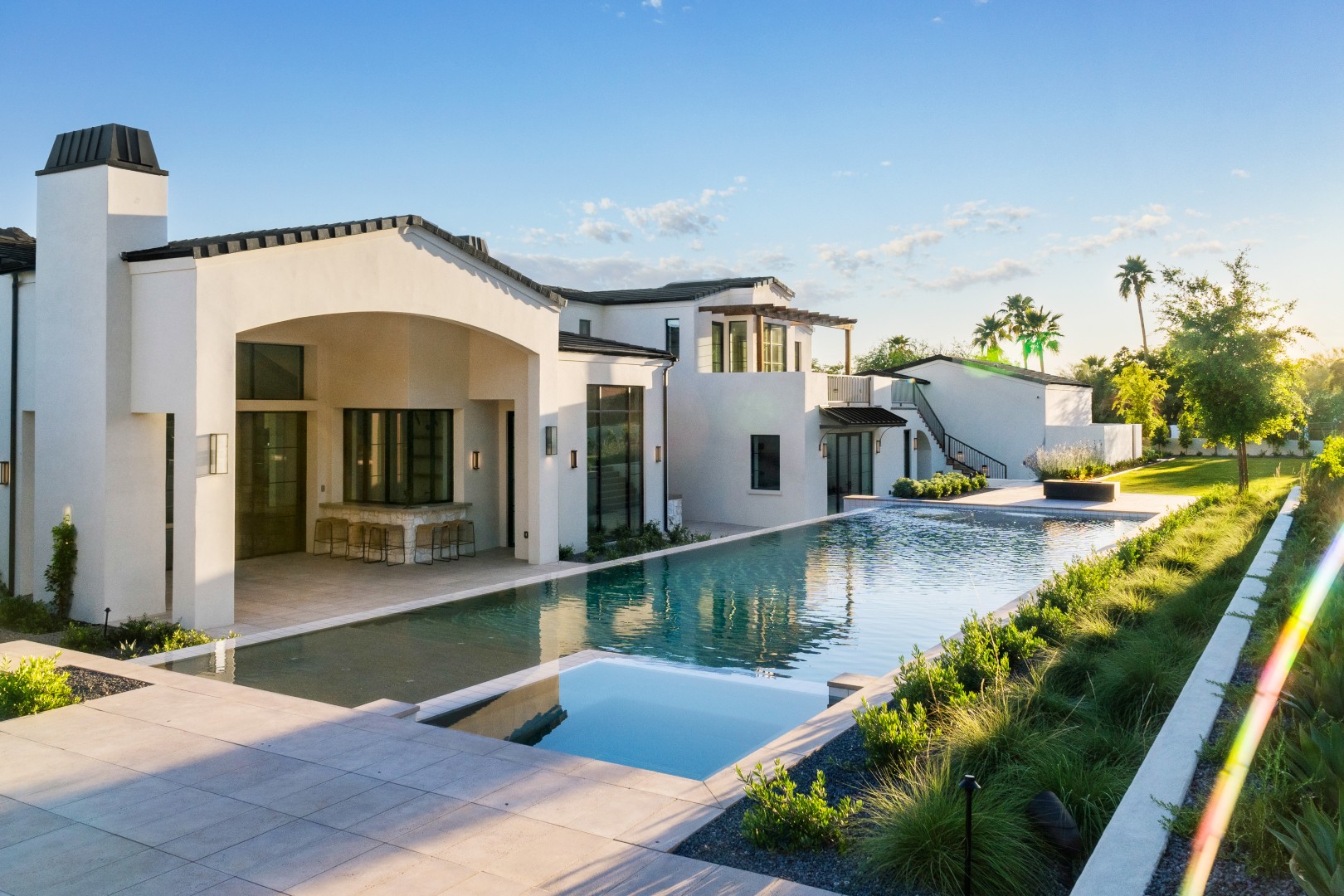 Custom pool and backyard design on Joshua Tree in Paradise Valley, AZ by Envy Pools