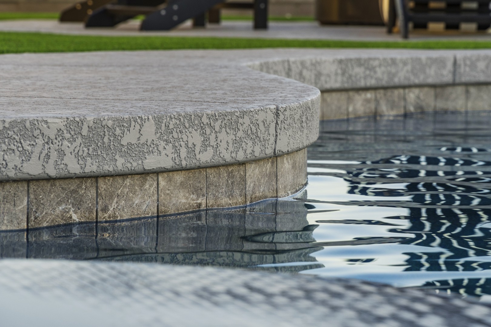 Custom pool with rock waterslide on Paoli Street in Queen Creek, AZ by Envy Pools