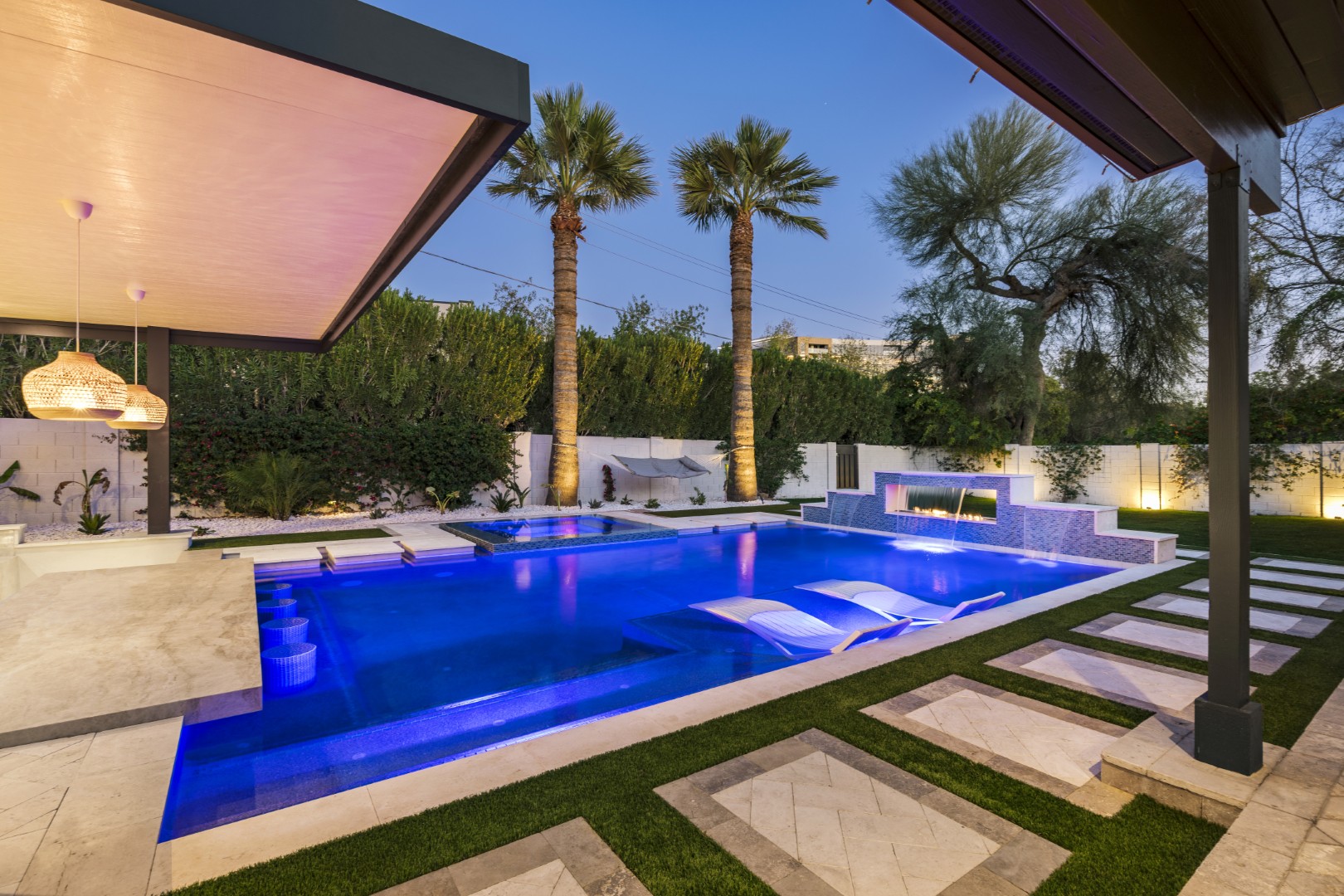 Custom pool and backyard design on 70th Street in Scottsdale, AZ by Envy Pools