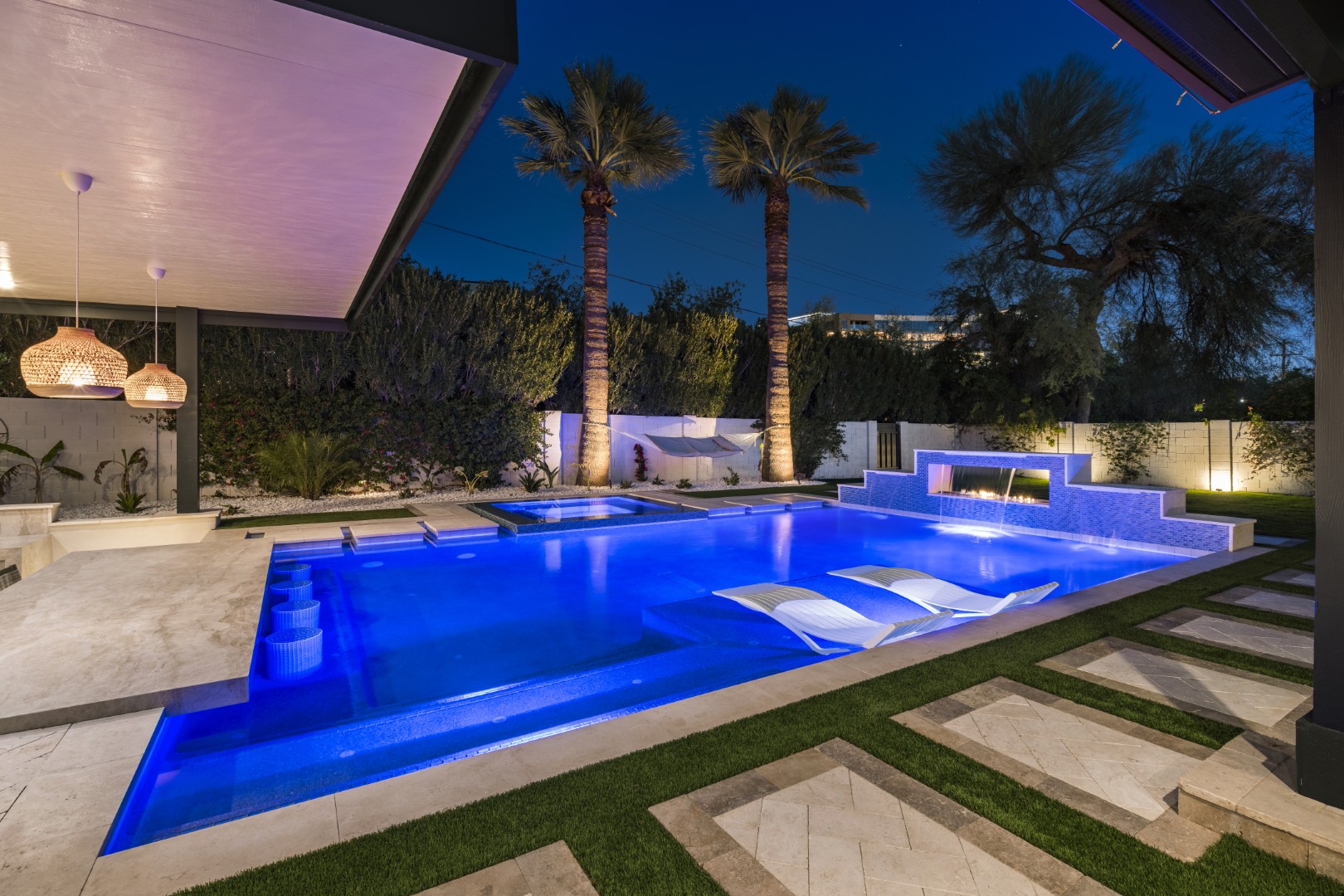 Custom pool and backyard design on 70th Street in Scottsdale, AZ by Envy Pools