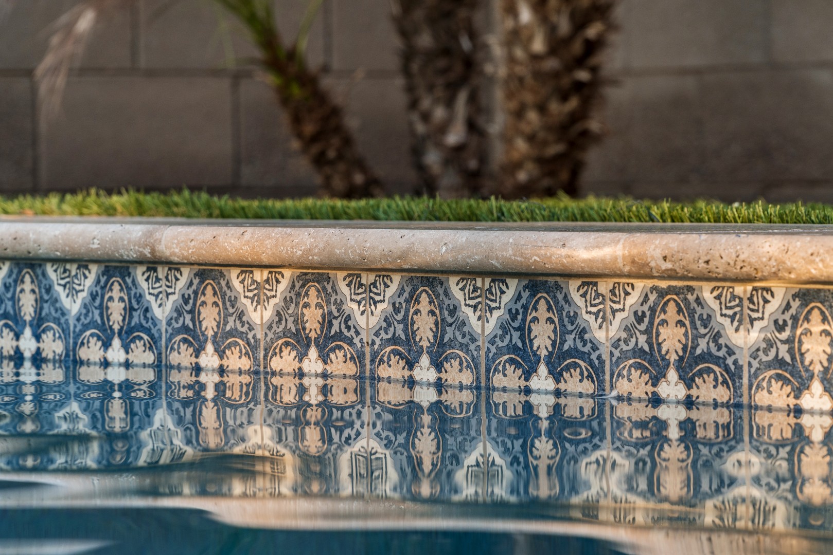 Custom pool and waterfall design on Marlene Drive in Gilbert, AZ by Envy Pools